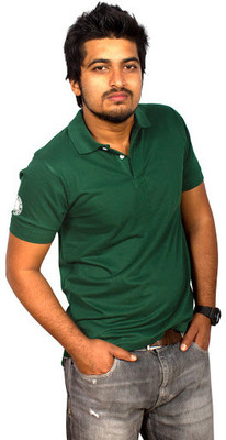

SayItLoud Solid Men' Polo Neck Green T-Shirt
