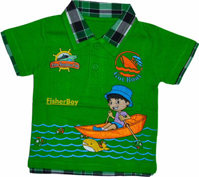 

Smilee Boys Graphic Print T Shirt(Green, Pack of 1)