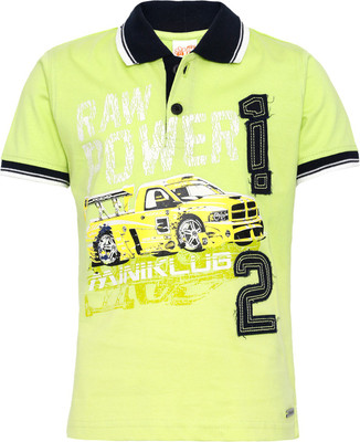 

FS Mini Klub Boys Printed Cotton T Shirt(Green, Pack of 1