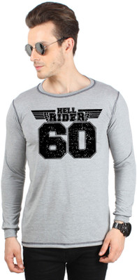 

SayItLoud Graphic Print Men' Round Neck Grey T-Shirt
