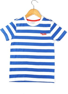 

Poppers by Pantaloons Boys Striped T Shirt(Blue, Pack of 1