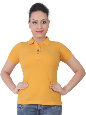 

FCK-3 Woven Women's Polo Neck Yellow T-Shirt