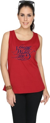 

SayItLoud Printed Women's Round Neck Maroon T-Shirt