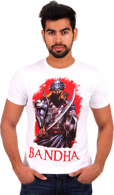 

Vimanika Graphic Print Men's Round Neck White T-Shirt