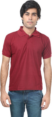 

Trendy Trotters Solid Men's Polo Neck Maroon T-Shirt