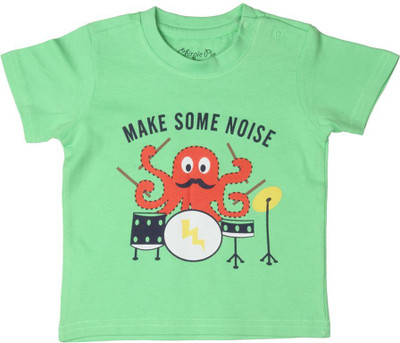 

Chirpie Pie by Pantaloons Boys Graphic Print T Shirt(Light Green, Pack of 1, Mint green