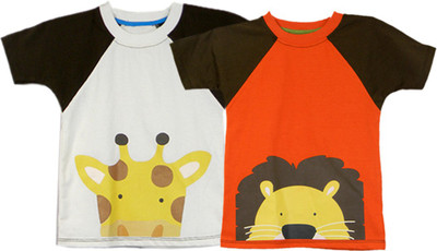 

Ssmitn Boys Animal Print T Shirt(Orange, Pack of 1