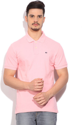 

Arrow Sport Solid Men's Polo Neck Pink T-Shirt