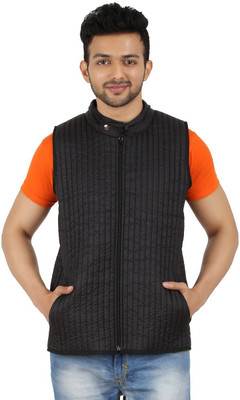 

Hoodz Solid Men' Flap Collar Neck Black T-Shirt