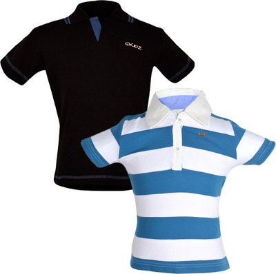 

Gkidz Boys Solid T Shirt(Multicolor, Pack of 2, Black