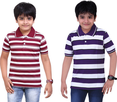 

Dongli Boys Printed T Shirt(Maroon, Pack of 2), Multicolor