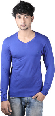 

Spur Solid Men' V-neck Dark Blue T-Shirt, Royal blue