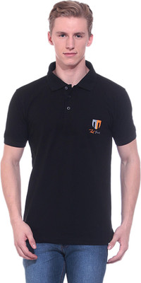 

Ted Smith Solid Men's Polo Neck Black T-Shirt