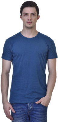 

Inkovy Solid Men's Round Neck Light Blue T-Shirt