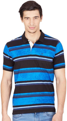 

Cloak & Decker Striped Men's Polo Neck Black, Blue T-Shirt, Black royal blue