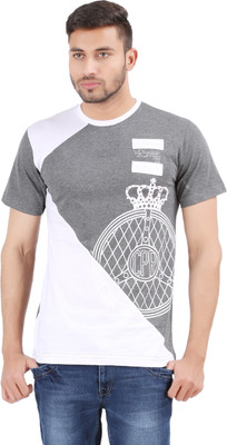 

Al-Harsha Trend Printed Men's Round Neck Grey, White T-Shirt
