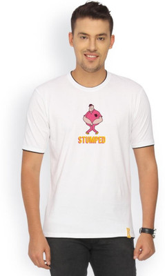 

Campus Sutra Solid Men Round Neck White T-Shirt