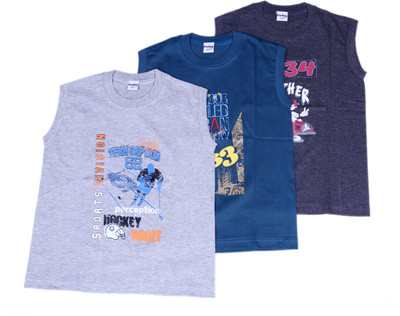 

Padma Boys Printed Hoisery T Shirt(Multicolor, Pack of 3)