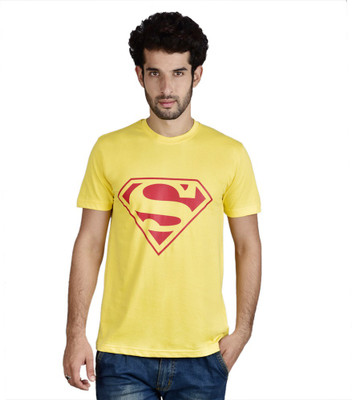 

Menlo Graphic Print Men's Round Neck Yellow T-Shirt