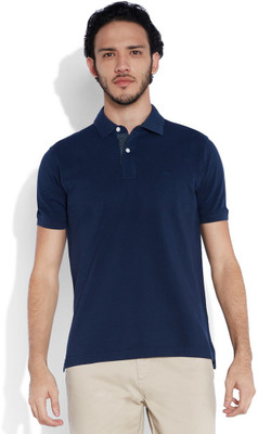 

ColorPlus Solid Men's Polo Neck Blue T-Shirt, Navy