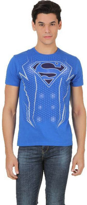 

Superman Printed Men's Round Neck Blue T-Shirt, Royal blue