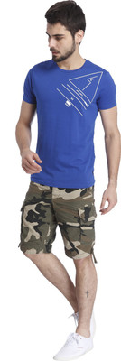

Jack & Jones Printed Men's Round Neck Blue T-Shirt, Surf the web