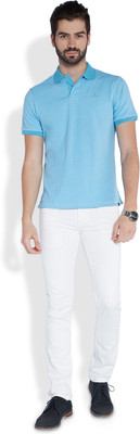 

Parx Solid Men's Polo Neck Blue T-Shirt