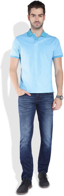 

Parx Solid Men's Polo Neck Blue T-Shirt