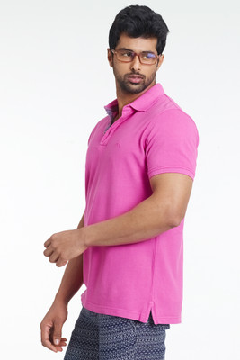 

Masculino Latino Printed Men' Polo Neck Purple T-Shirt, Fusia