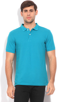 

United Colors of Benetton. Solid Men's Polo Neck Blue T-Shirt, 901