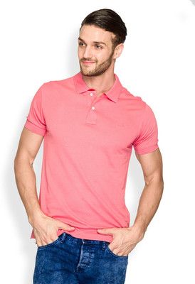 

ColorPlus Solid Men's Polo Neck Red T-Shirt