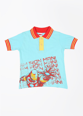 

Marvel Ironman Boys Printed T Shirt(Light Blue, Pack of 1