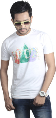 

Spur Printed Men' Round Neck White T-Shirt
