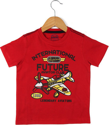 

Chalk by Pantaloons Boys Graphic Print T Shirt(Red, Pack of 1
