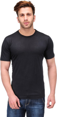 

Koolpals Solid Men Round Neck Black T-Shirt
