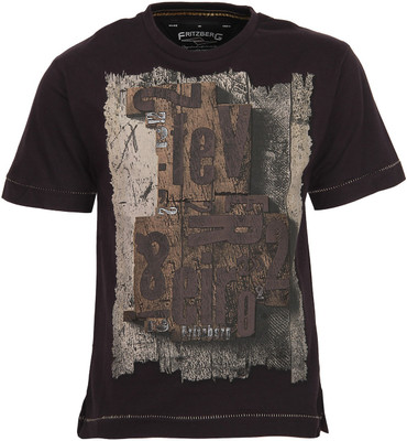 Fritzberg Boys Graphic Print T Shirt(Dark Blue, Strong blue