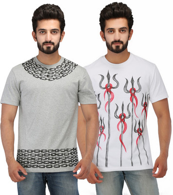 

Rang Rage Printed Men's Round Neck Multicolor T-Shirt(Pack of 2