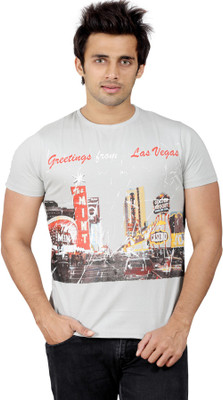 

Stephen Armor Graphic Print Men' Round Neck Grey T-Shirt