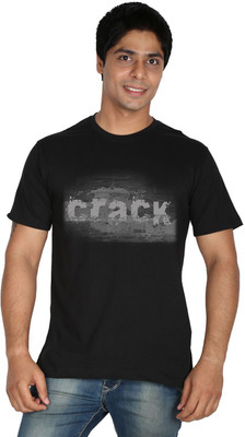 Trendster Printed Men's Round Neck Black T-Shirt