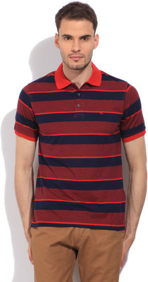 

Peter England Men's T-Shirt, Darkbluewithred