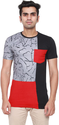 DDI Printed Men's Round Neck Red T-Shirt