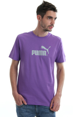 

Puma Printed Men' Round Neck Purple T-Shirt, Deep lavender