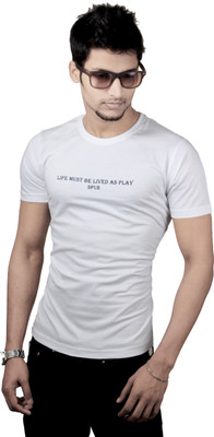 

Spur Printed Men's Round Neck White T-Shirt