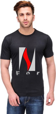 

Trendster Printed Men's Round Neck Black T-Shirt