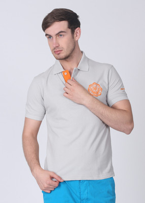 

Breakbounce Solid Men's Polo Neck Grey T-Shirt