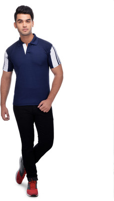 

Lannister Striped Men's Polo Neck White, Blue T-Shirt