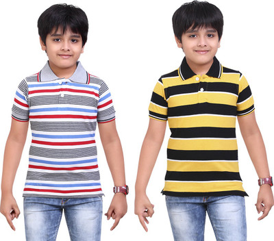

Dongli Boys Printed T Shirt(Grey, Pack of 2), Multicolor