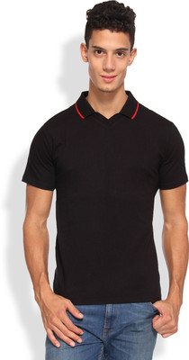 Arise Solid Men's V-neck Black T-Shirt