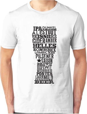 

Foscous Printed Men's Round Neck White T-Shirt