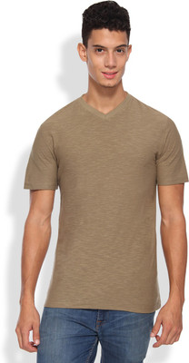 

Arise Self Design Men' V-neck Light Green T-Shirt, Faded olive